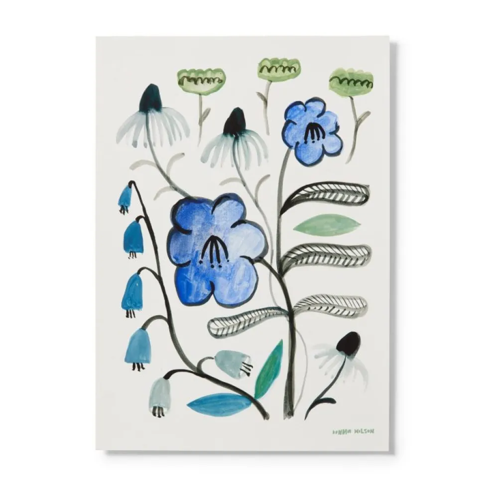 Floral Print - Blue