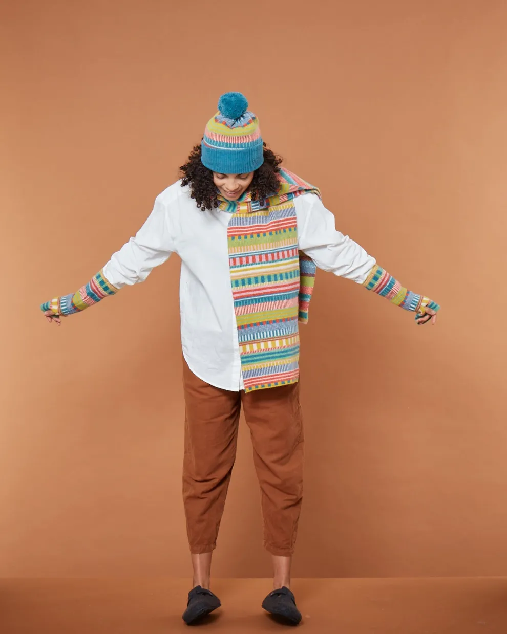 Static Stripe Beanie Hat - Tutti Frutti