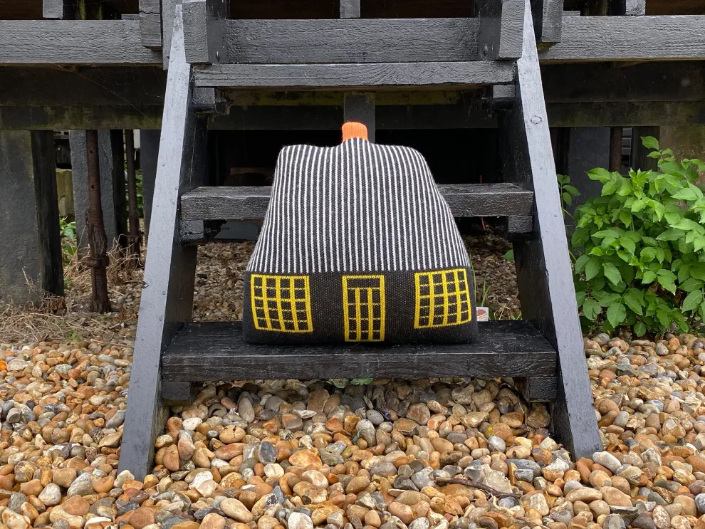 Cottage Shaped Cushion - Black