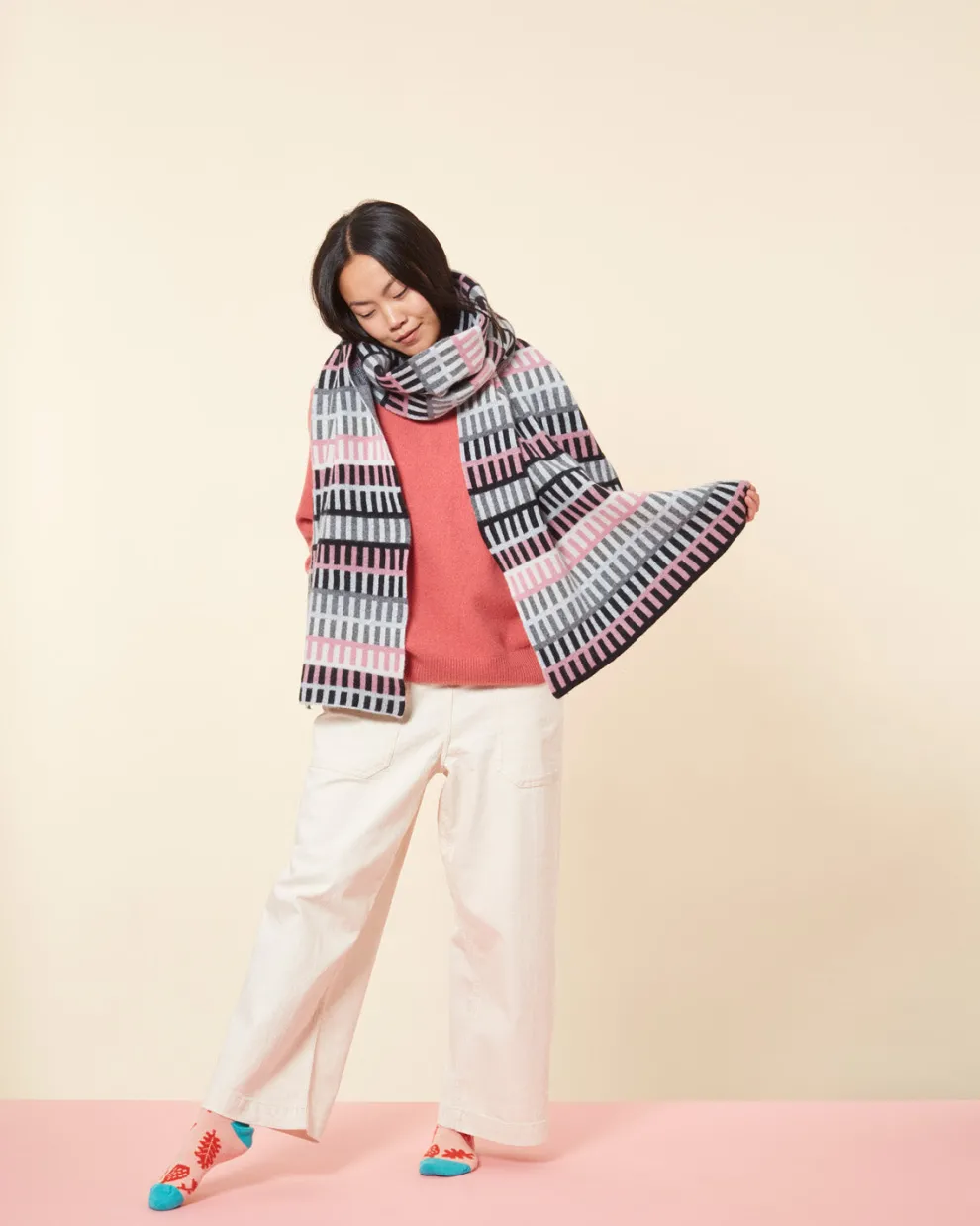 Shiel Blanket Scarf - Tea Rose