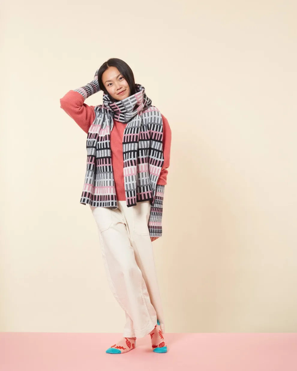 Shiel Blanket Scarf - Tea Rose