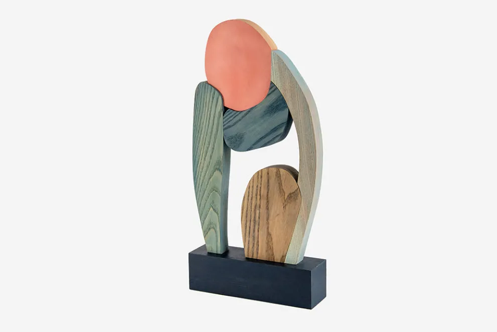 Abstract Assembly Sculpture - Blood Moon I