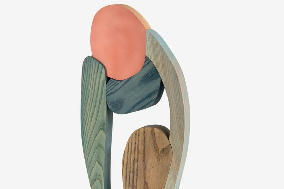 Abstract Assembly Sculpture - Blood Moon I