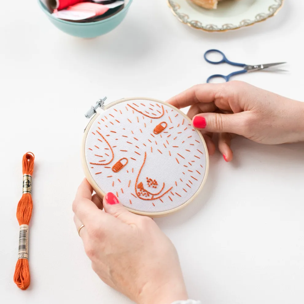 Cotton Clara Scamp Embroidery Kit