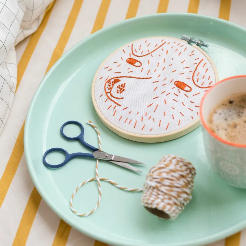 Cotton Clara Scamp Embroidery Kit