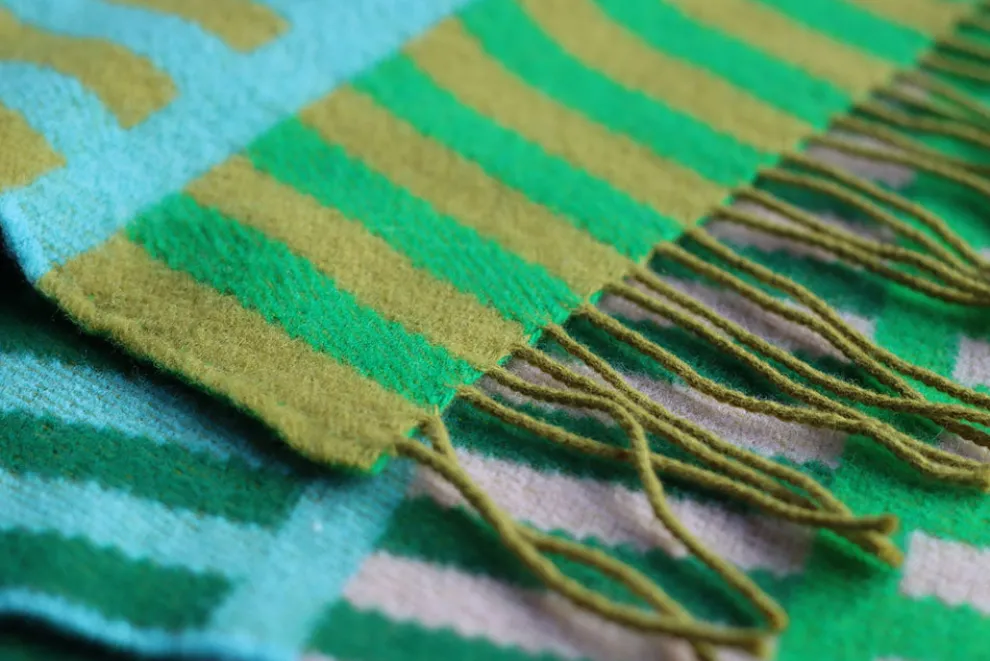 Shiel Lambswool Throw - Green