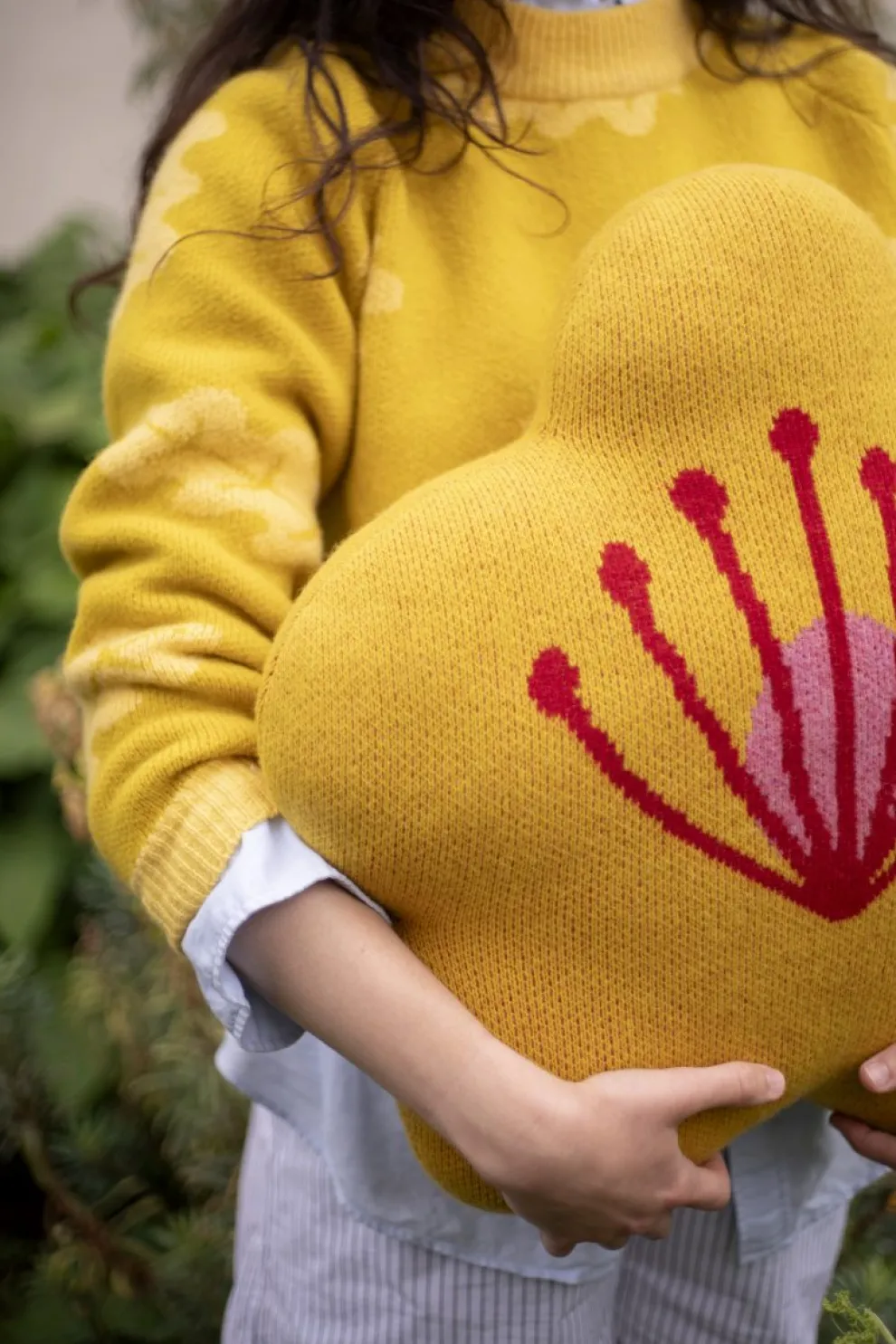 Bloom Shaped Cushion - Yellow